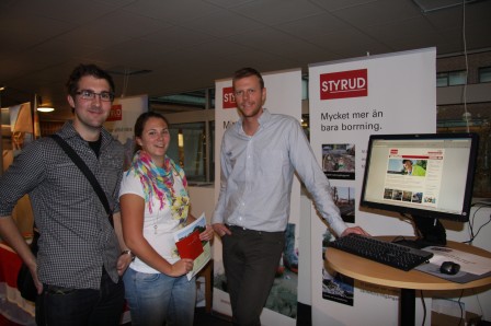 Tobias Wingqvist möter chalmerister på hugget i Styruds monter på VARM.