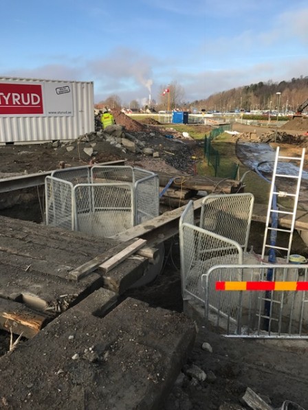 Sänkbrunnar vid barnsjukhuset