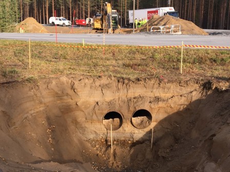Augerborrning under Medlevägen.