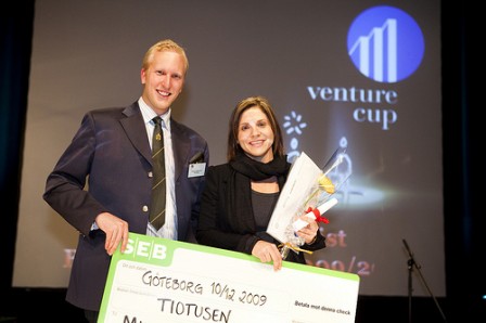 Venture Cup prisutdelning Mikael och Annelie